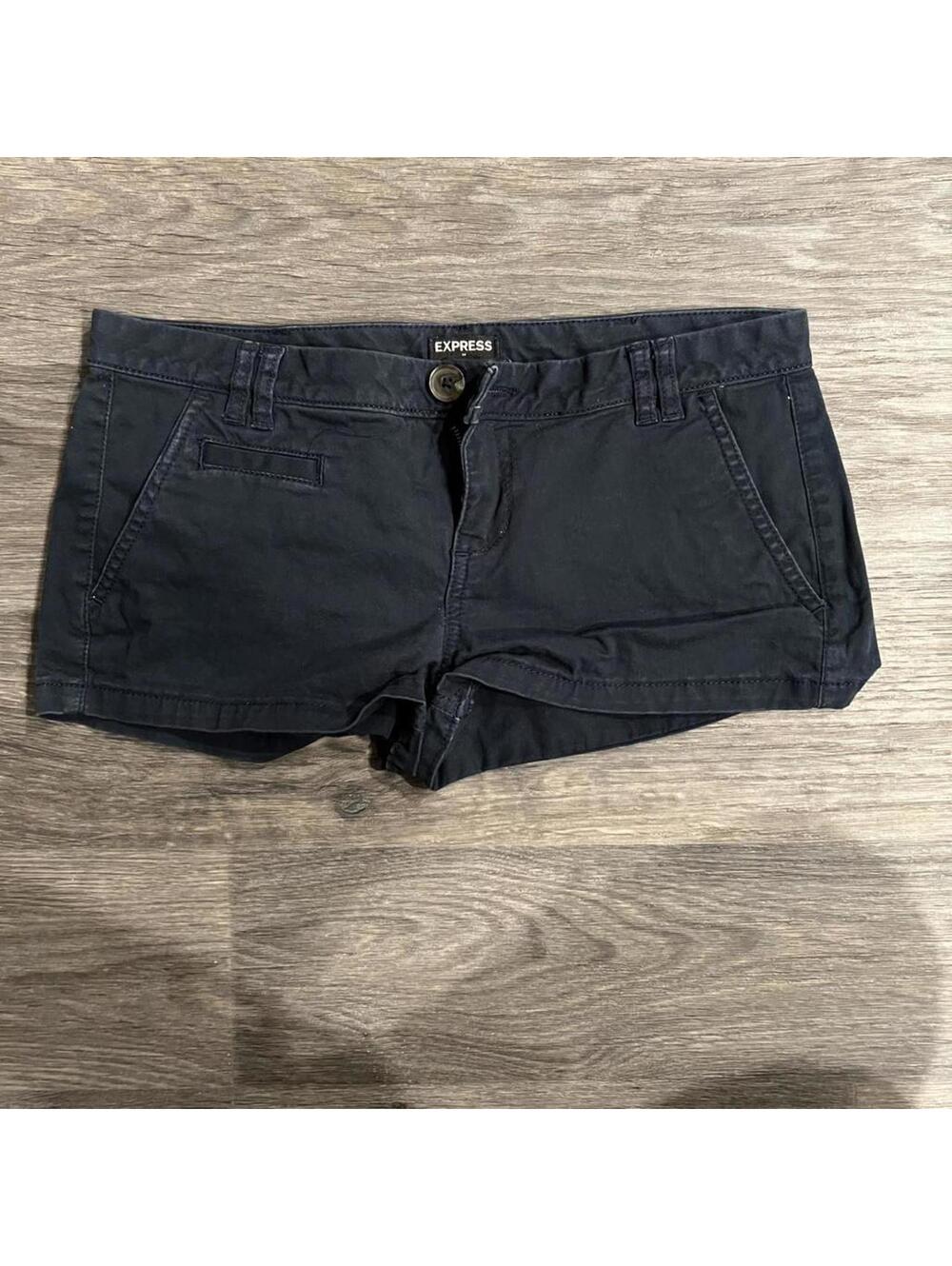 Express black low rise shorts